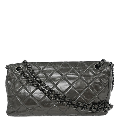 Chanel 2012 Gray Calfskin Chain Me Shoulder Bag
