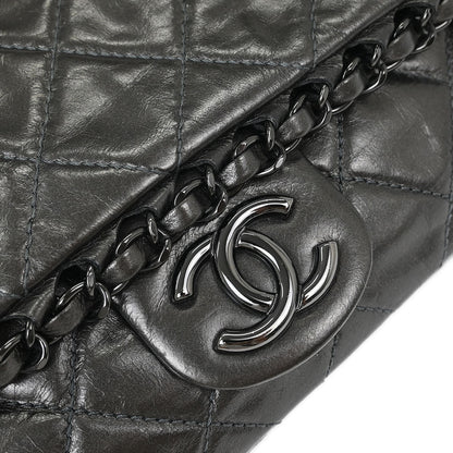Chanel 2012 Gray Calfskin Chain Me Shoulder Bag