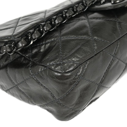 Chanel 2012 Gray Calfskin Chain Me Shoulder Bag