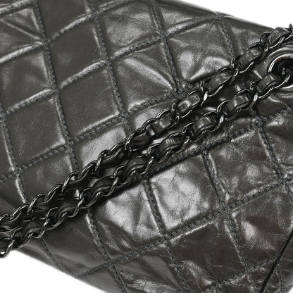 Chanel 2012 Gray Calfskin Chain Me Shoulder Bag