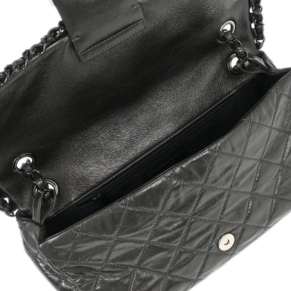 Chanel 2012 Gray Calfskin Chain Me Shoulder Bag