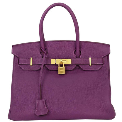 Hermes Anemone Togo Birkin 30 Handbag