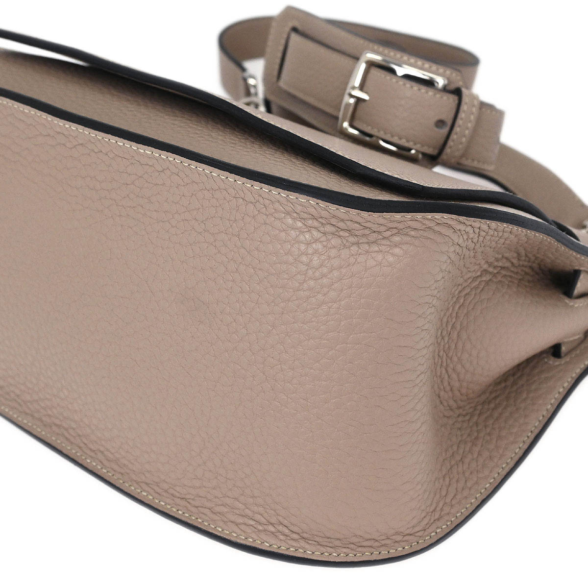 Hermes Gris Tourterelle Taurillon Clemence Jypsiere 28 Shoulder Bag