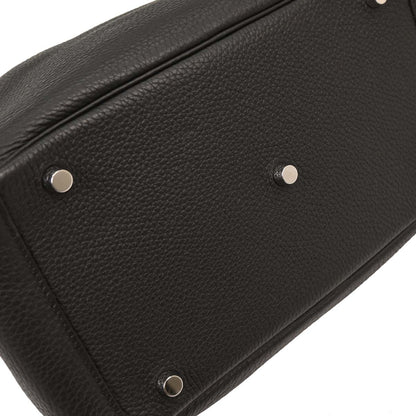 Hermes Black Taurillon Clemence Lindy 30 Shoulder Bag
