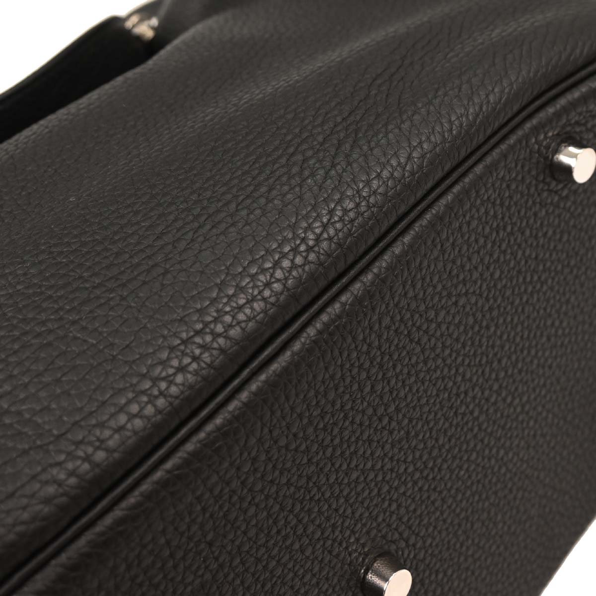 Hermes Black Taurillon Clemence Lindy 30 Shoulder Bag