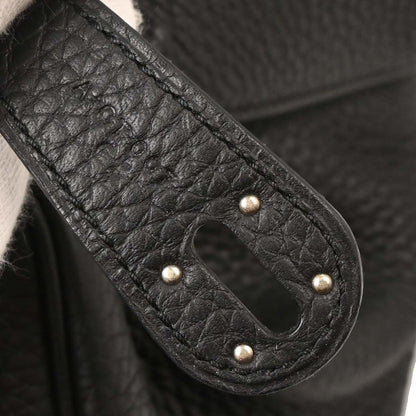 Hermes Black Taurillon Clemence Lindy 30 Shoulder Bag