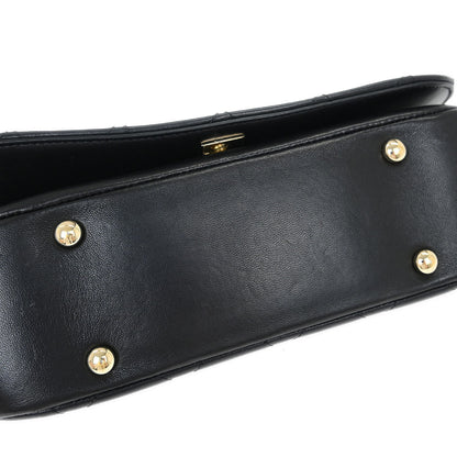 Chanel Black Lambskin 2way Shoulder Handbag