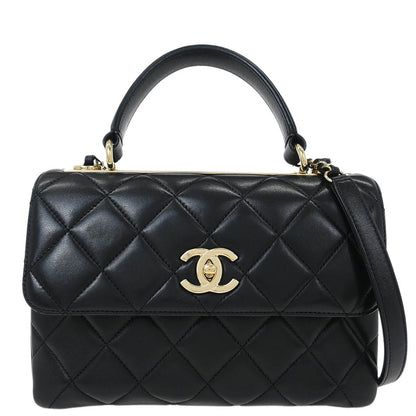 Chanel Black Lambskin Trendy CC 2way Shoulder Handbag