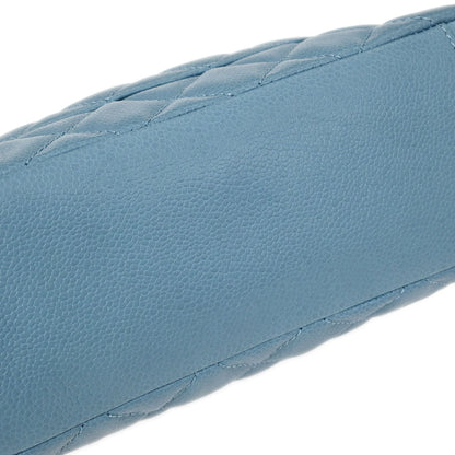 Chanel 2010-2011 Light Blue Caviar Petite Shopping Tote PST Chain Handbag