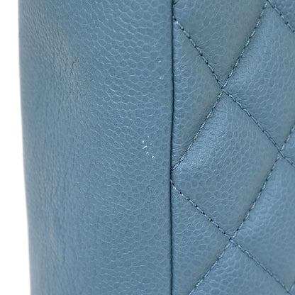 Chanel 2010-2011 Light Blue Caviar Petite Shopping Tote PST Chain Handbag