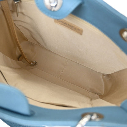 Chanel 2010-2011 Light Blue Caviar Petite Shopping Tote PST Chain Handbag