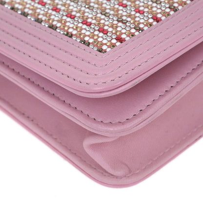 Chanel 2017 Pink Lambskin Rhinestone WOC Wallet On Chain