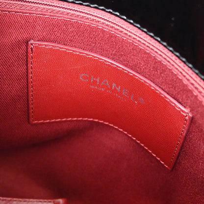 Chanel 2011 Black Patent Leather Large Mademoiselle Bowling Bag