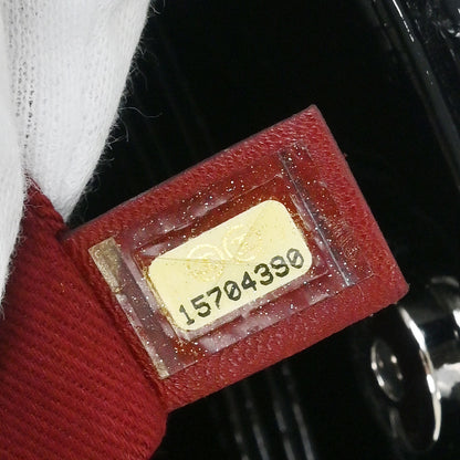 Chanel 2011 Black Patent Leather Large Mademoiselle Bowling Bag