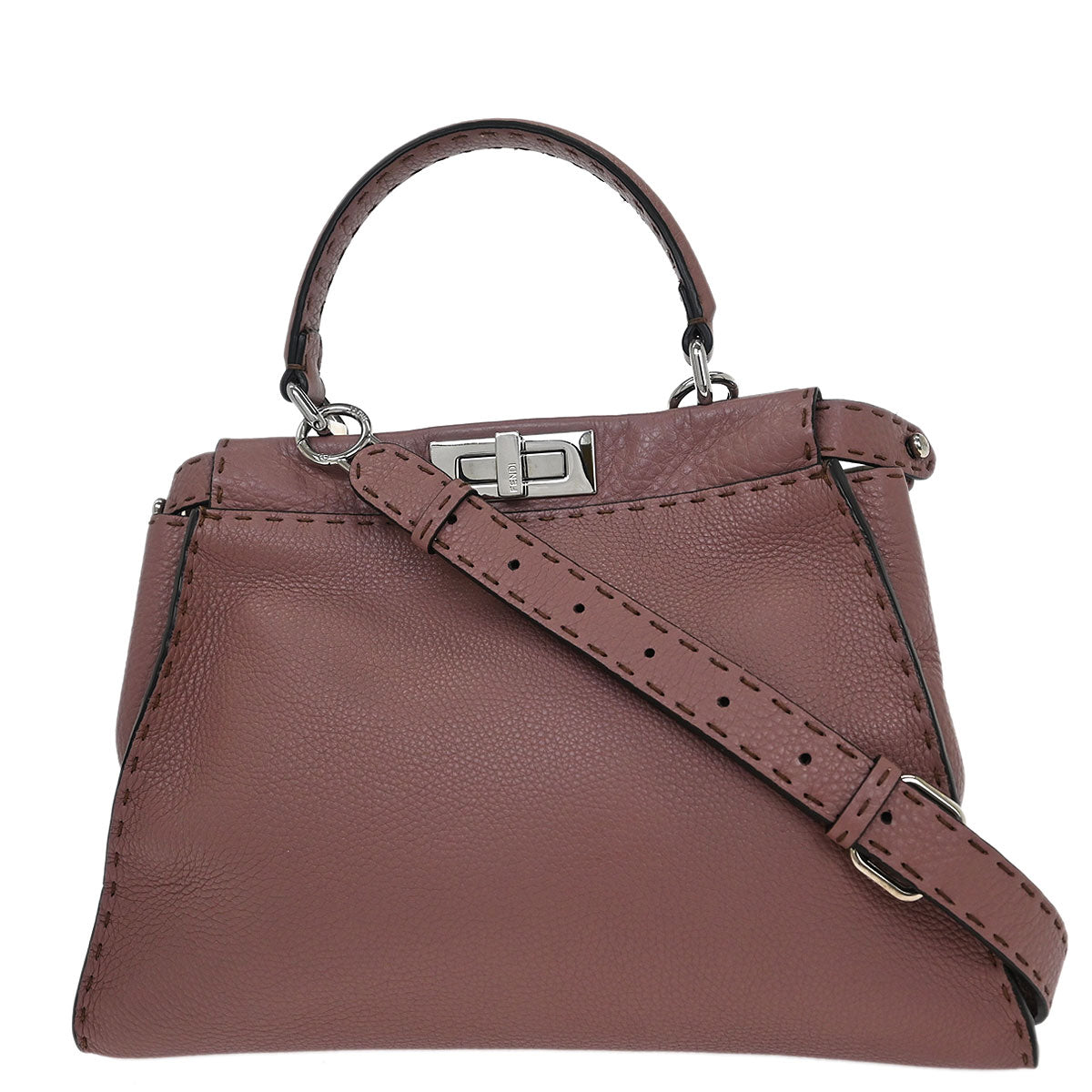 Fendi Purple Peekaboo 2way Shoulder Handbag