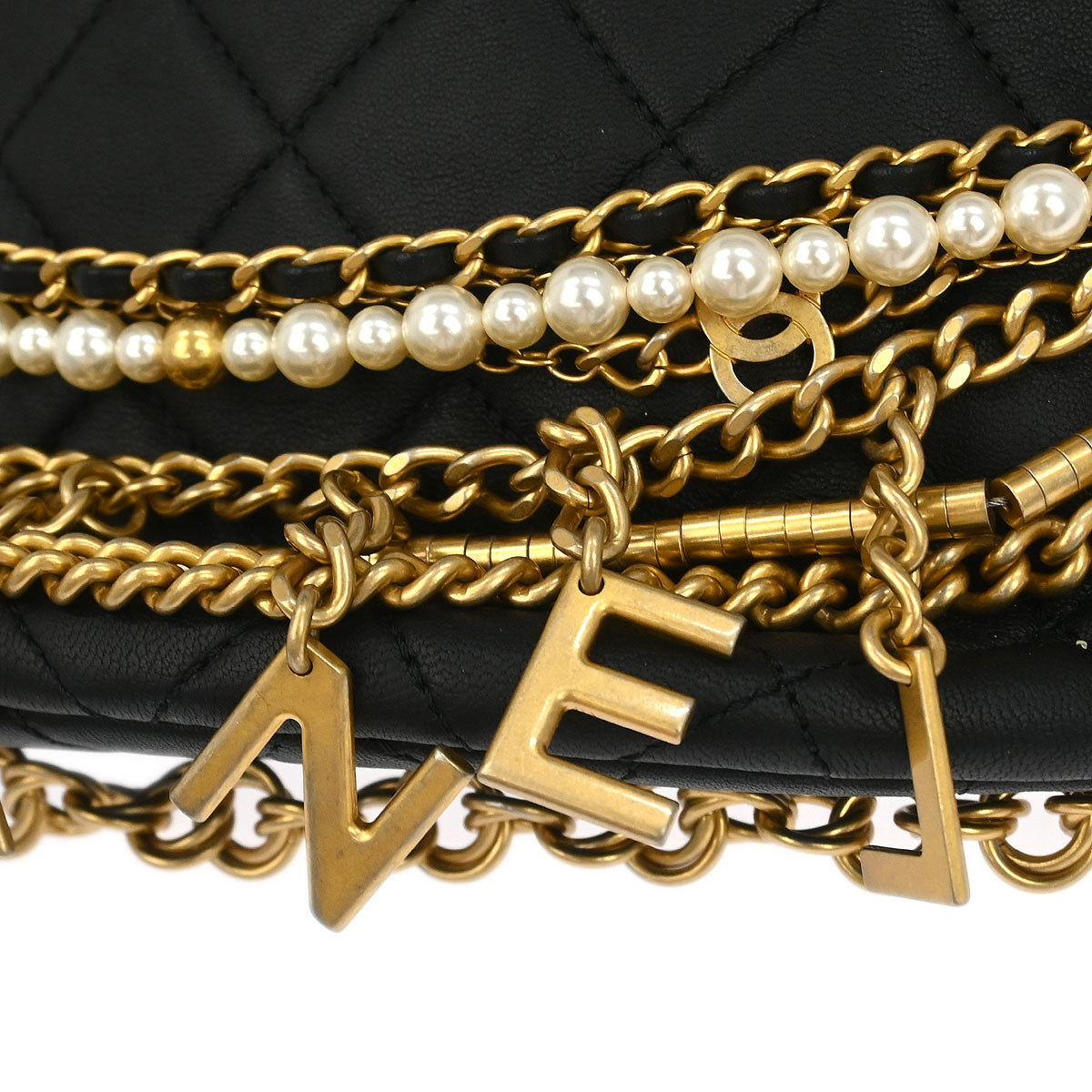 Chanel 2019 Black Calfskin All About Chains Bum Bag