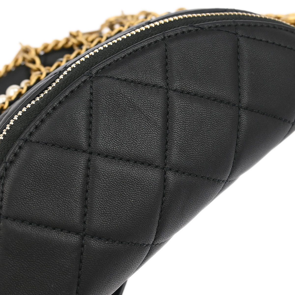 Chanel 2019 Black Calfskin All About Chains Bum Bag