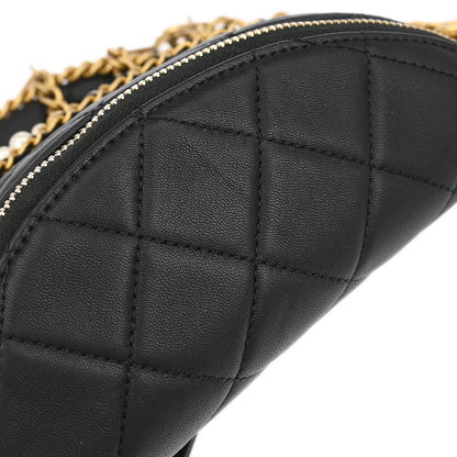 Chanel 2019 Black Calfskin All About Chains Bum Bag