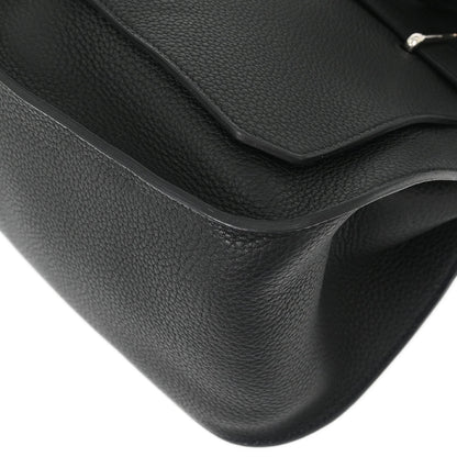 Hermes Black Taurillon Clemence Jypsiere 31 Shoulder Bag