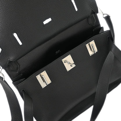 Hermes Black Taurillon Clemence Jypsiere 31 Shoulder Bag