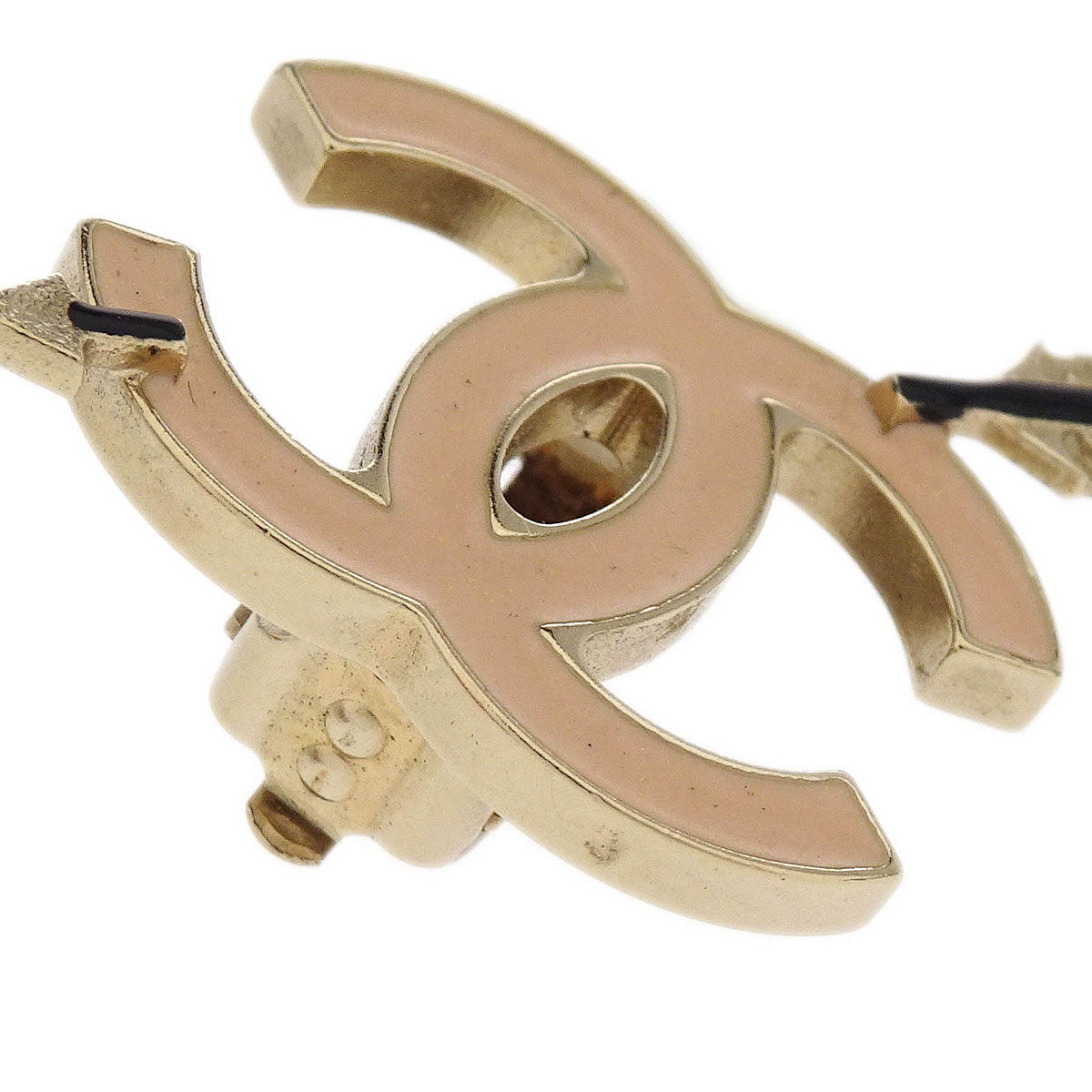 Chanel Gold CC And Arrow Earrings Clip-On 10P