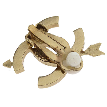 Chanel Gold CC And Arrow Earrings Clip-On 10P