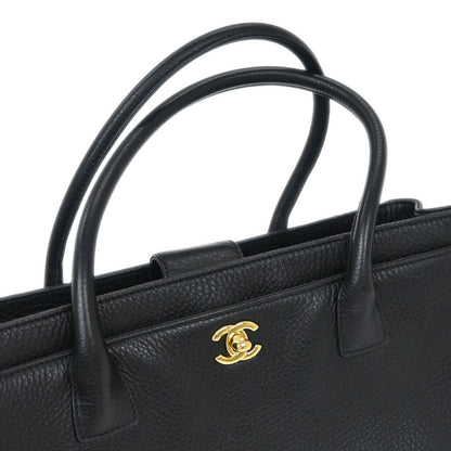 Chanel Black Deerskin Executive Cerf Tote Handbag