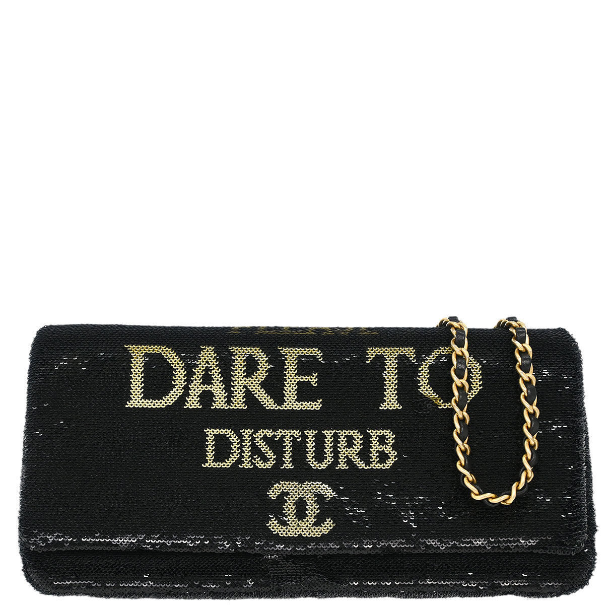 Chanel 2017 Black Sequins Dare To Disturb Shoulder Bag