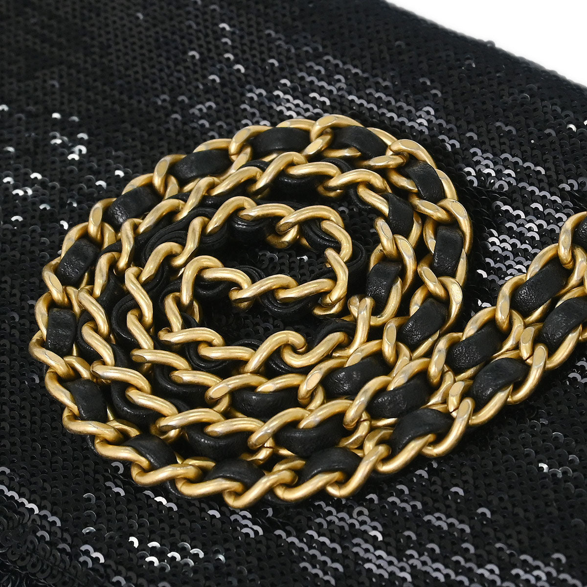 Chanel 2017 Black Sequins Dare To Disturb Shoulder Bag