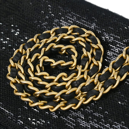 Chanel 2017 Black Sequins Dare To Disturb Shoulder Bag