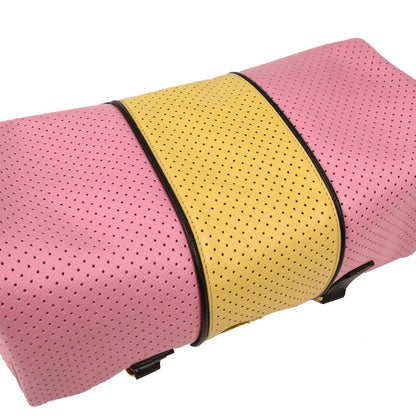 Prada Pink Yellow Perforated Handbag