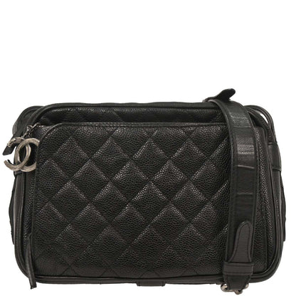 Chanel Black Caviar Business Trip Camera Bag
