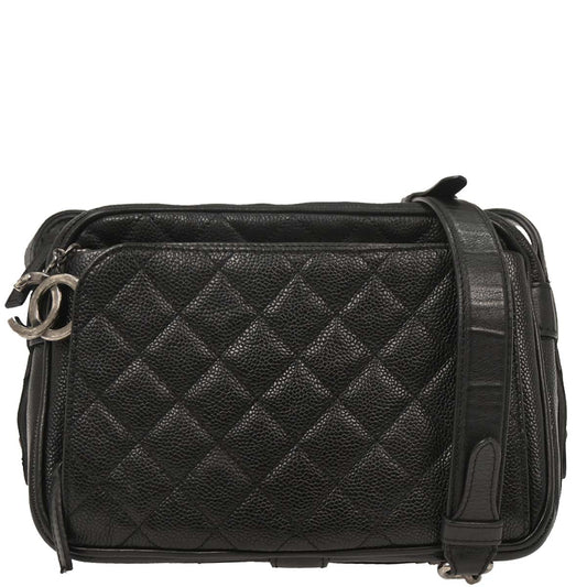 Chanel Black Caviar Business Trip Camera Bag