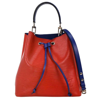 Louis Vuitton Red Blue Epi Neo Noe Bucket 2way Shoulder Handbag M54365