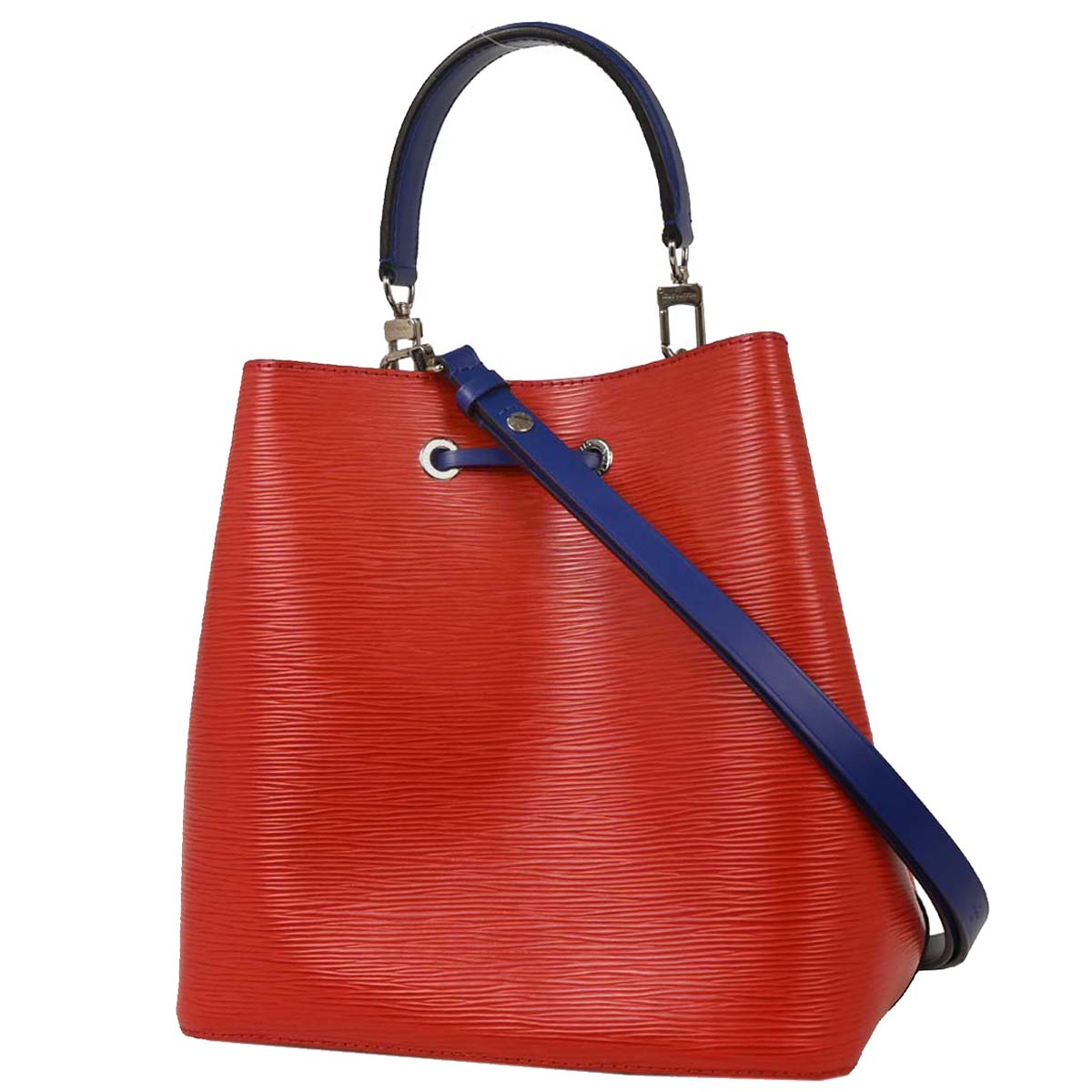 Louis Vuitton Red Blue Epi Neo Noe Bucket 2way Shoulder Handbag M54365