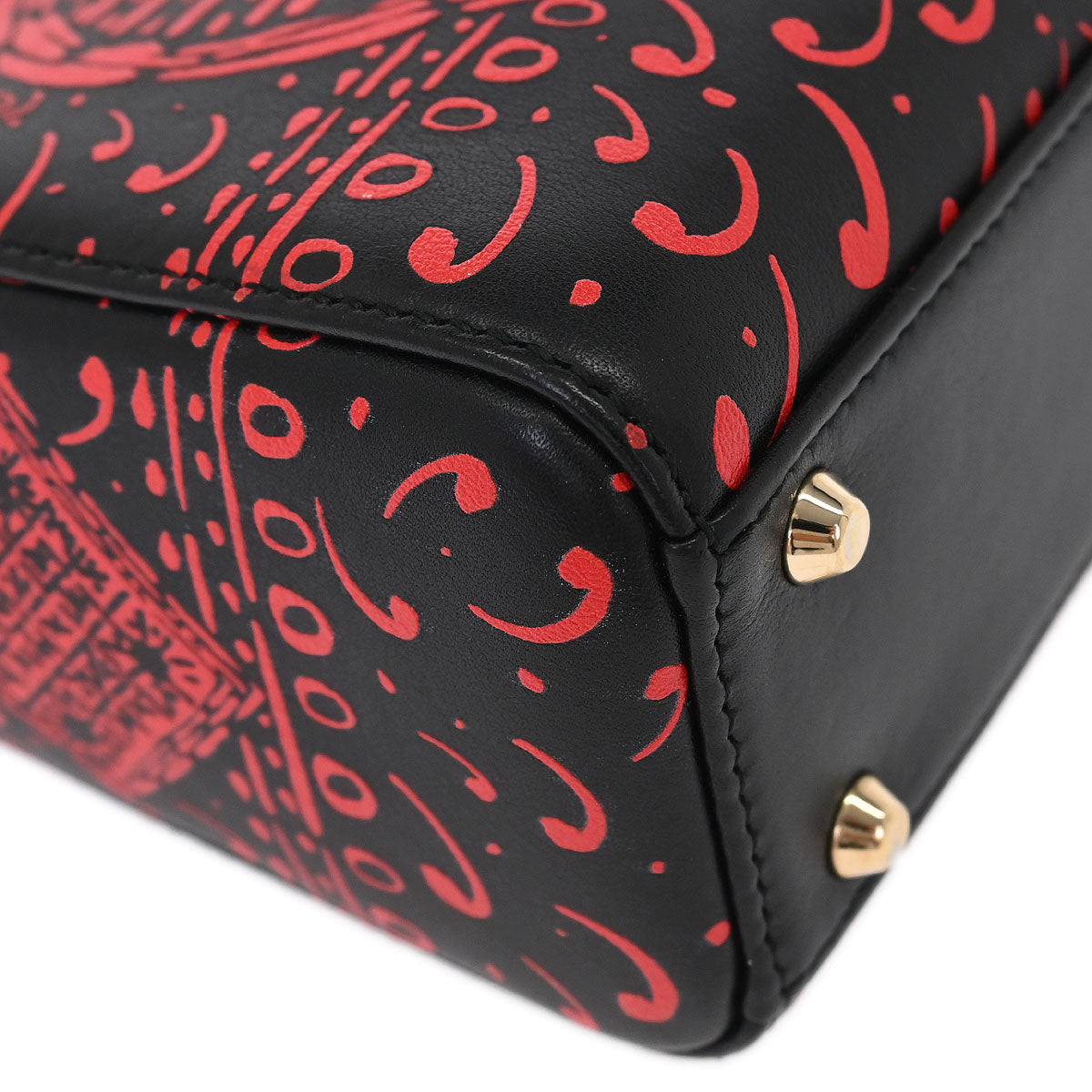 Christian Dior Black Small Lady Dior Playing Cards 2way Shoulder Handbag