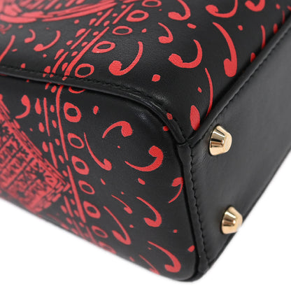 Christian Dior Black Small Lady Dior Playing Cards 2way Shoulder Handbag