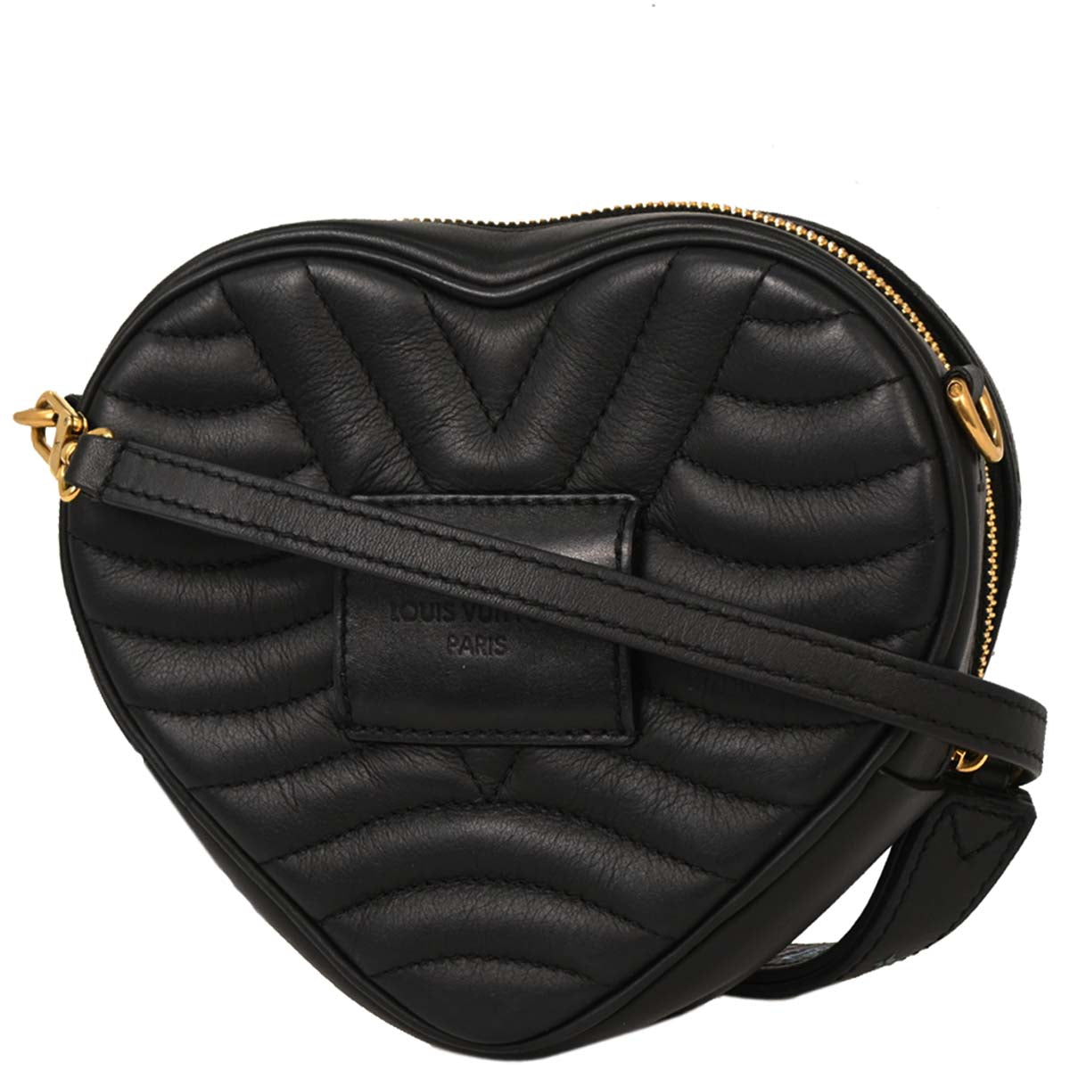 Louis Vuitton Black New Wave Heart Clutch Shoulder Bag M52796