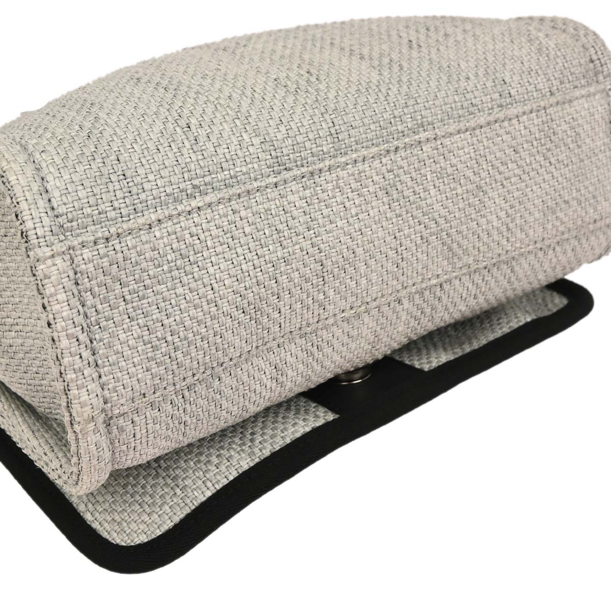 Chanel 2015-2016 Gray Nylon Canvas Deauville Shoulder Bag