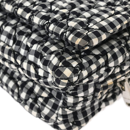 Miu Miu Black White Matelasse Bijou Chain Shoulder Bag