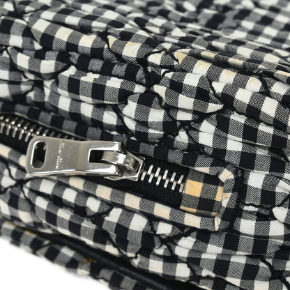 Miu Miu Black White Matelasse Bijou Chain Shoulder Bag