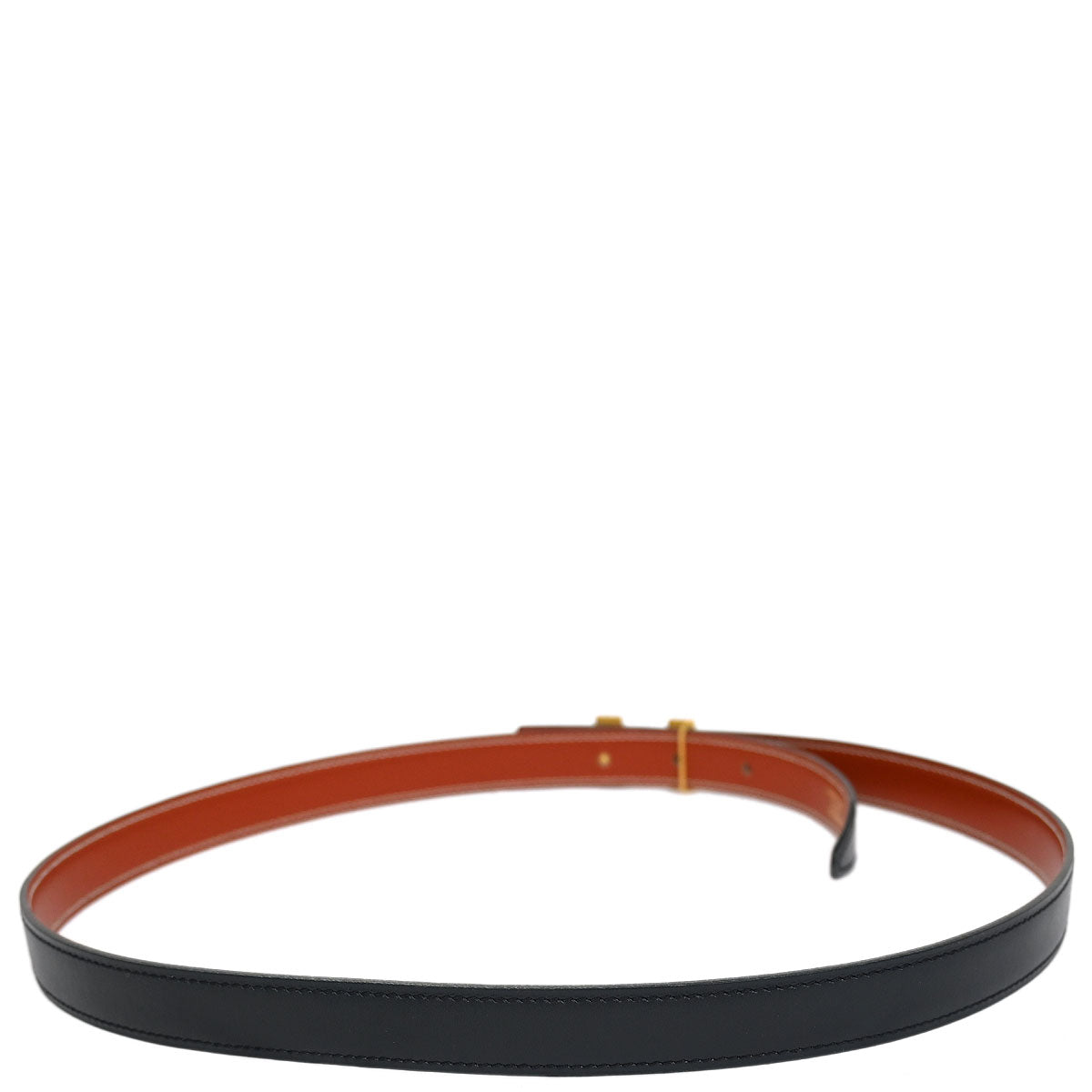Hermes 1997 Black Box Calf Constance Reversible Belt #80 Small Good