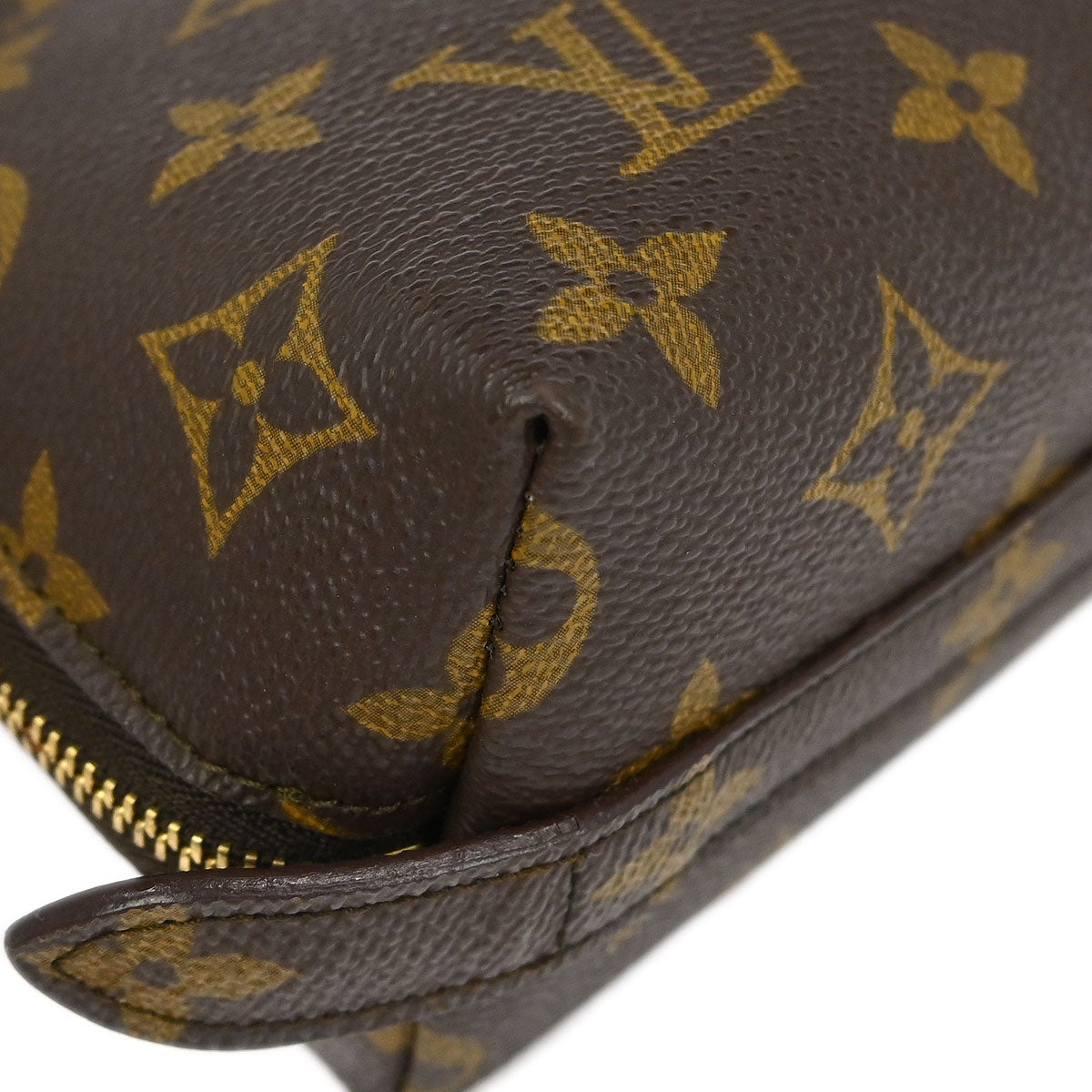 Louis Vuitton Monogram Trousse Demi Ronde Cosmetic Pouch M47520