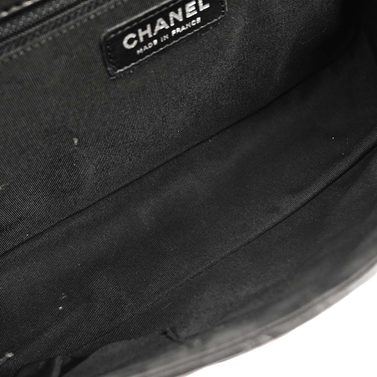 Chanel 2006-2008 Black Lambskin 2way Shoulder Handbag