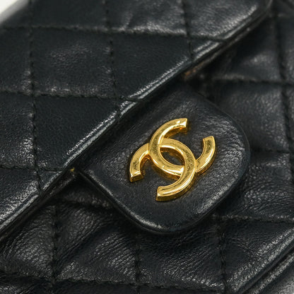 Chanel Black Lambskin Classic Flap Micro Bum Belt Bag