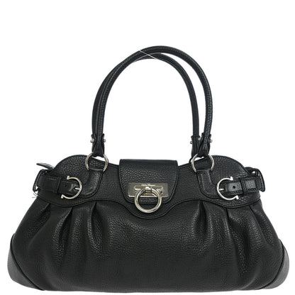 Salvatore Ferragamo Black Gancini Handbag
