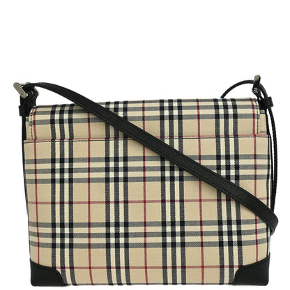 Burberry Beige Black Burberry Check Shoulder Bag
