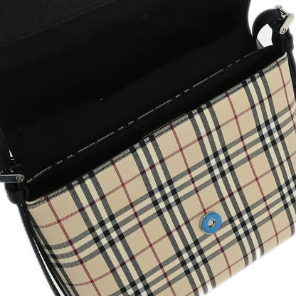 Burberry Beige Black Burberry Check Shoulder Bag