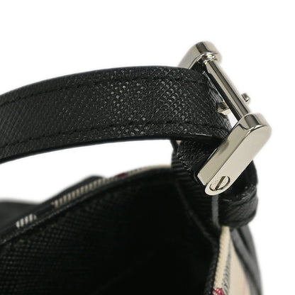 Burberry Beige Black Burberry Check Shoulder Bag
