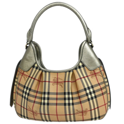 Burberry Beige Gold House Check Handbag